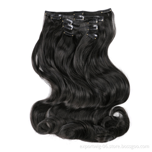 Factory Price Hair Extensions Crochet Hair pieces Braids Attachment Hair Ponytail 5 Pieces Curly Style
